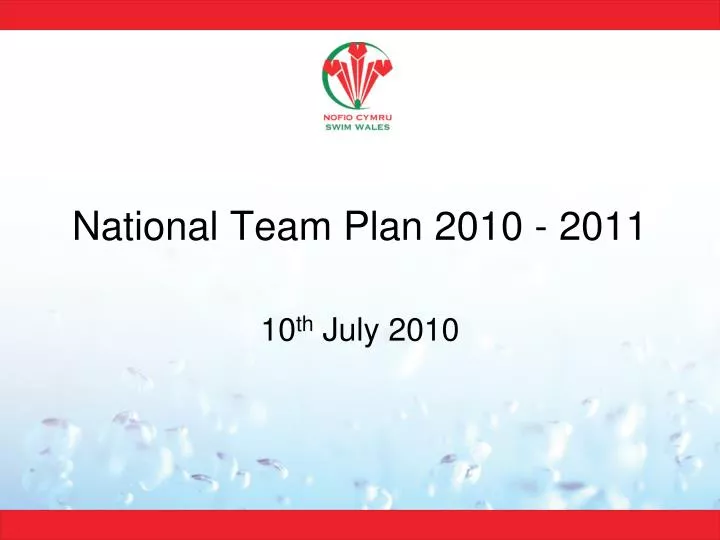 national team plan 2010 2011