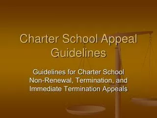 Charter School Appeal Guidelines