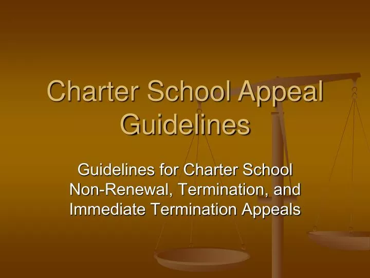 charter school appeal guidelines