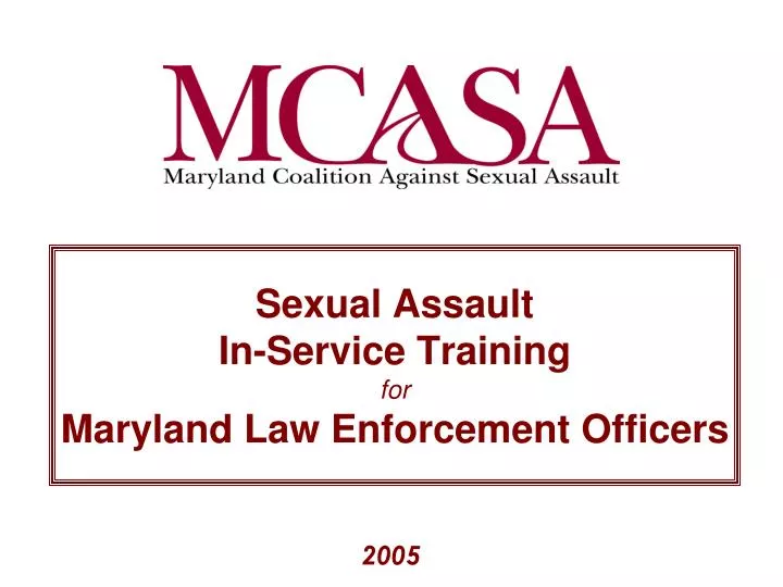 sexual assault in service training for maryland law enforcement officers