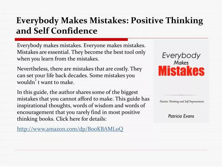 everybody makes mistakes positive thinking and self confidence