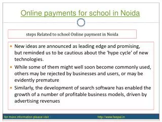 Click the next step online payment for school in noida