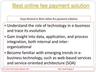 More information about best online fee payment solution