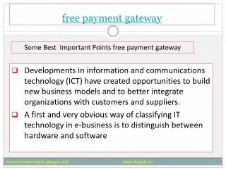 free payment gateway