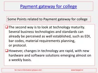 Payment gateway for college