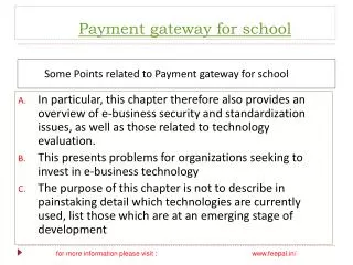 Payment gateway for school