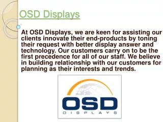 Best Lcd displays by osddisplays