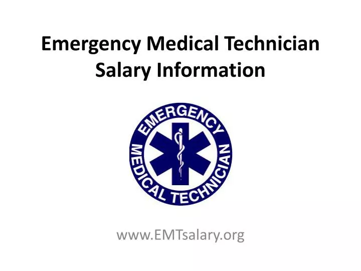 emergency medical technician salary information