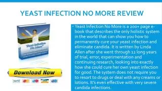 Yeast Infection No More Ebook Review