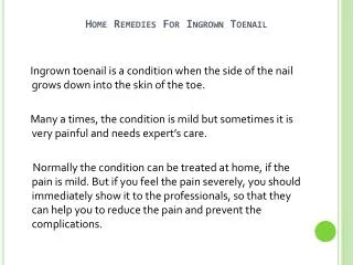 How To Relieve Pain From Ingrown Toenail