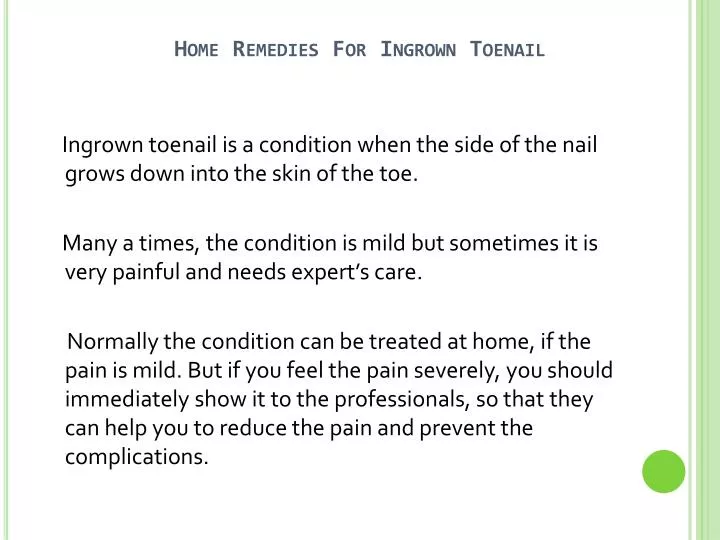 home remedies for ingrown toenail