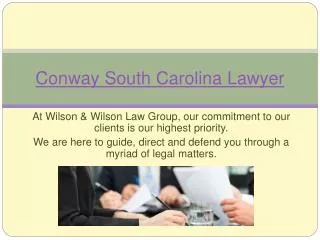 South Carolina Lawyers Wilson