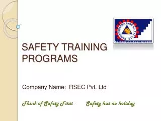 SAFETY TRAINING PROGRAMS of RSEC