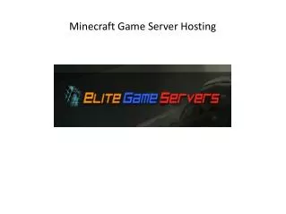 Minecraft Game Server Hosting