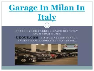 Garage in Venice in Italy