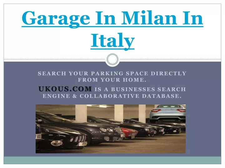 garage in milan in italy