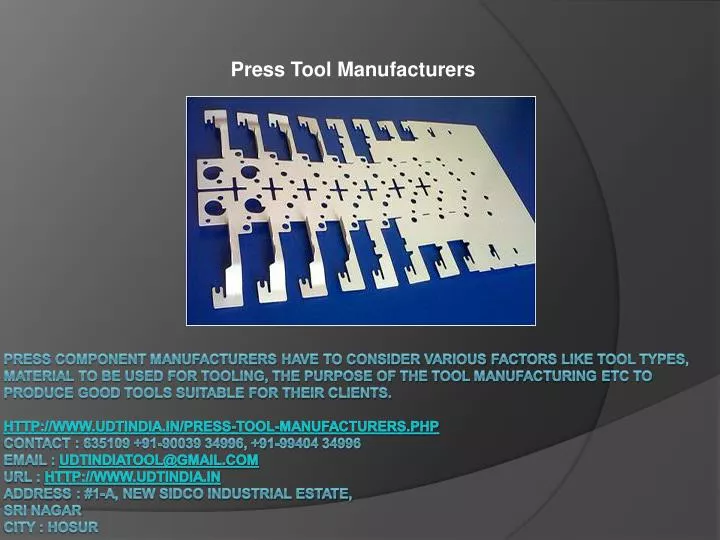 press tool manufacturers
