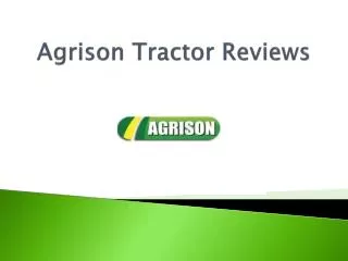 Agrison Tractor Review
