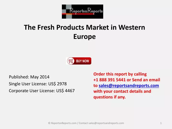 the fresh products market in western europe