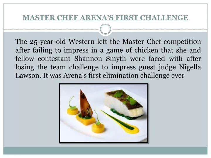 master chef arena s first challenge
