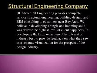 Structuring engineering company