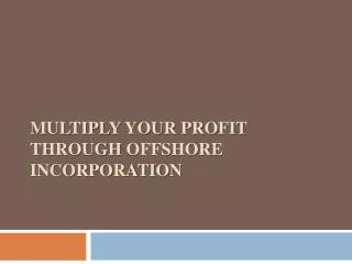 Multiply your Profit through Offshore Incorporation