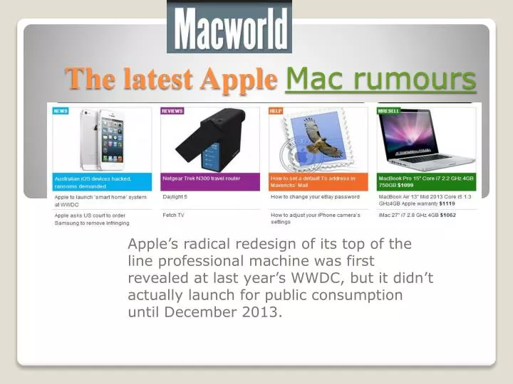 the latest apple mac rumours