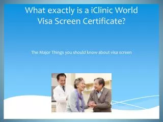 The Major Things you should know about visa screen