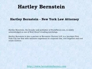 New York Lawyer - Hartley Bernstein