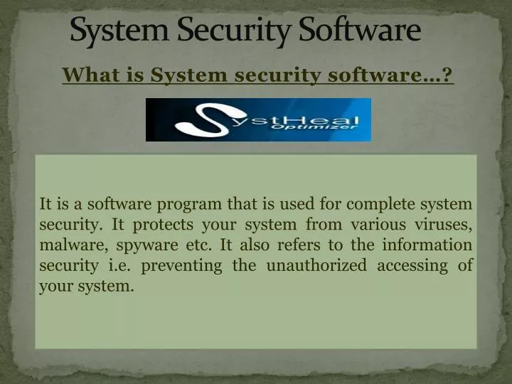 system security software