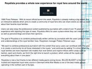 Royalista provides a whole new experience for royal fans