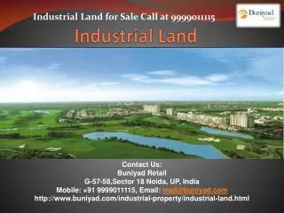 Large Industrial Lands available for sale in Noida