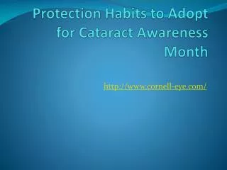 Protection Habits to Adopt for Cataract Awareness Month