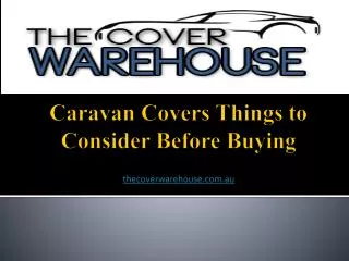 Caravan Covers-Things to Consider Before Buying