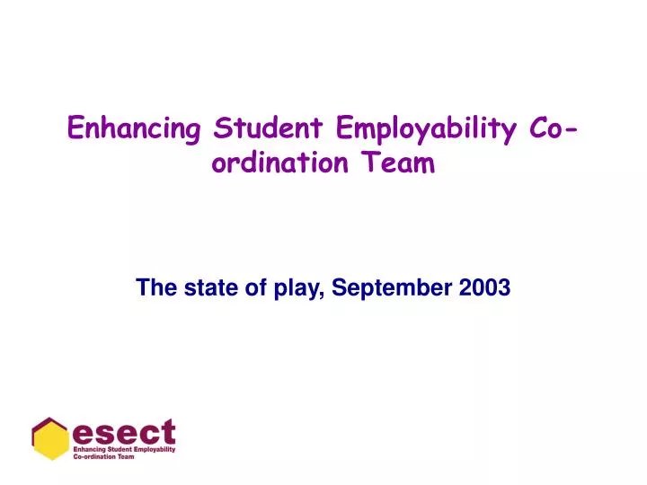 enhancing student employability co ordination team