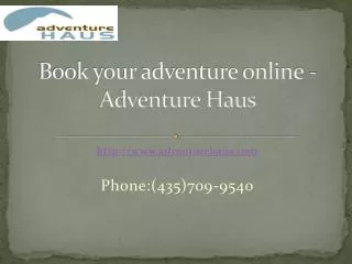 Book your adventure online - Adventure Haus