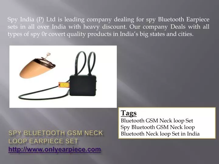 spy bluetooth gsm neck loop earpiece set http www onlyearpiece com