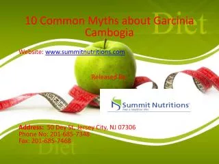 10 Common Myths about Garcinia Cambogia