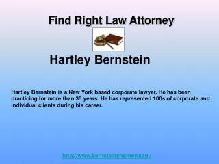 Hartley Bernstein - Corporate Lawyer