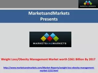 Weight Loss/Obesity Management Market worth $361 Billion