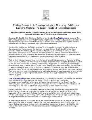 Finding Success in A Growing Industry: Monterey, California