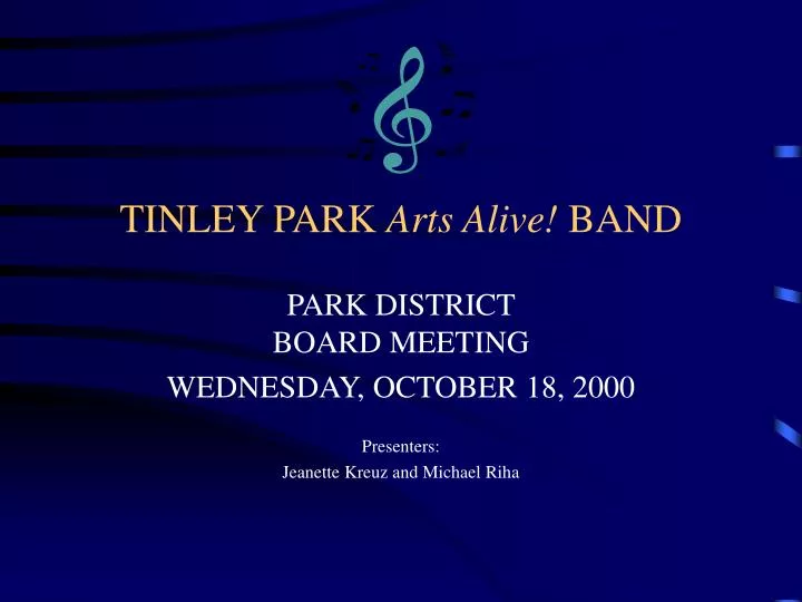 tinley park arts alive band