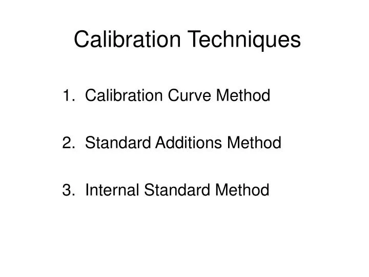 calibration techniques