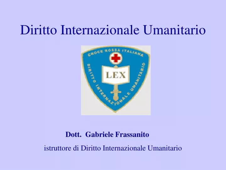 diritto internazionale umanitario