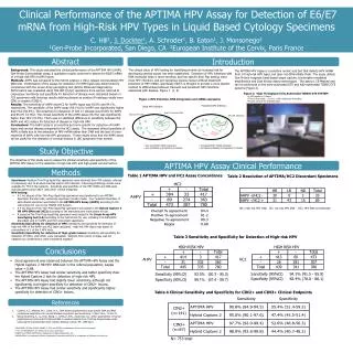 Clinical Performance of the APTIMA HPV Assay for Detection of E6/E7 mRNA from High-Risk HPV Types in Liquid Based Cytolo