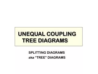 UNEQUAL COUPLING TREE DIAGRAMS