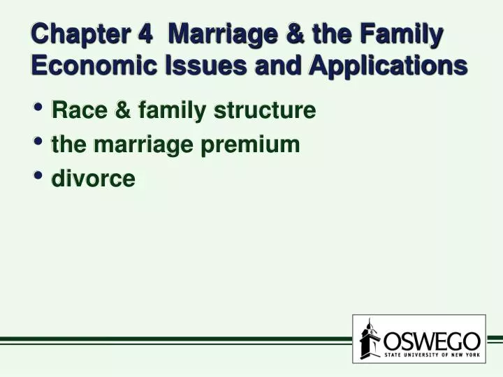 chapter 4 marriage the family economic issues and applications