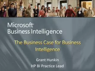 The Business Case for Business Intelligence