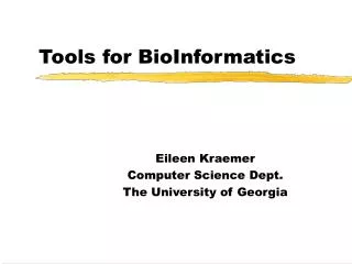 Tools for BioInformatics
