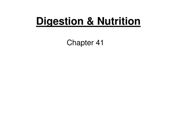 digestion nutrition